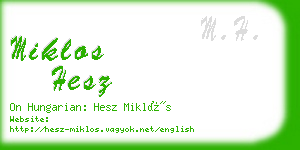 miklos hesz business card